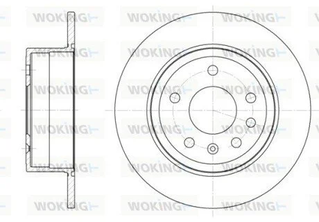 Гальмівний диск задн. Vectra/Omega/Omega/Senator/Carlton/Senator/Royale 78-05 WOKING D6249.00