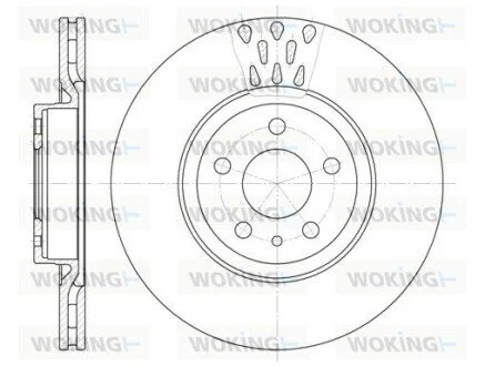 Диск тормозной Fiat Doblo Conbo 10> / перед (кратно 2 шт.) WOKING D6316.10