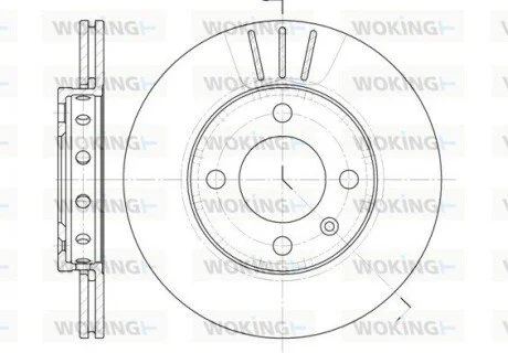 Гальмівний диск перед. VW Polo/Lupo 94-05 (239x18) WOKING D6426.10
