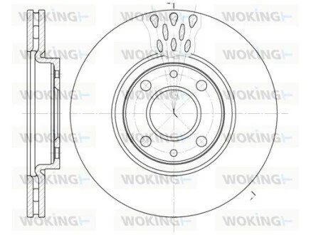 Диск тормозной Fiat Doblo I Linea Qubo / PSA Nemo Bipper / перед (кратно 2 шт.) WOKING D6443.10