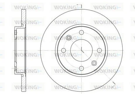 Гальмівний диск перед. Peugeot 206/306/Xsara 97- (247x13) WOKING D6535.00
