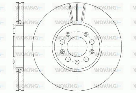 Диск тормозной VAG Fabia I II Octavia I Rapid Roomster / перед (кратно 2 шт.) WOKING D6544.10