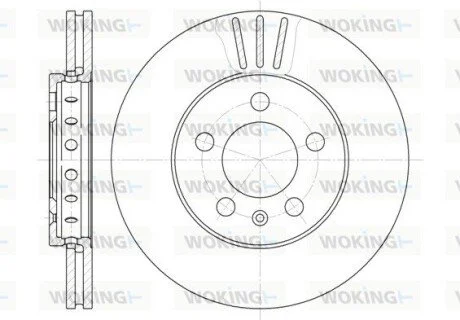 Диск тормозной VAG Fabia I II III / Octavia I / Rapid roomster Yeti / перед (D65 WOKING D6545.10