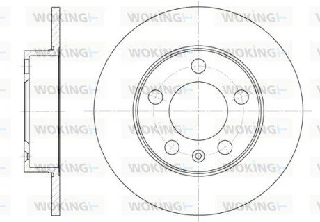 Диск тормозной VAG Bora Golf IV Polo 09> 14> / Octavia I / Fabia I II / задн (D6 WOKING D6547.00