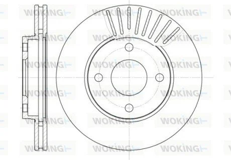 Диск гальмівний передній (кратно 2) (Remsa) Ford Fiesta Fusion 02>08 / Focus I (D6575.10) WOKING D657510