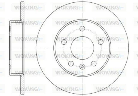 Диск тормозной Opel Astra G H Zafira A B / Meriva A B / задн WOKING D6578.00