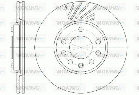 Диск тормозной перед. (Remsa) (кратно 2 шт.) Opel Astra G H Zafira A / Meriva A / Combo C WOKING D6584.10