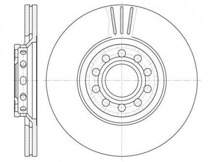 Гальмівний диск перед. A4/A6/Passat/Superb (99-13) WOKING D6596.10