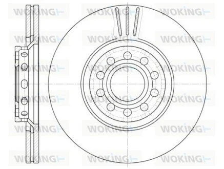 Диск тормозной VAG A4 04>08 Superb I / перед WOKING D6596.10