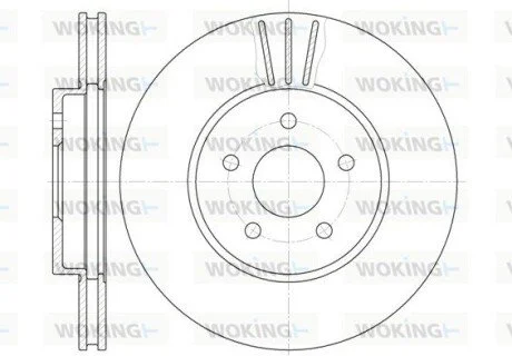 Диск тормозной Ford Mondeo III / перед (кратно 2 шт.) WOKING D6607.10