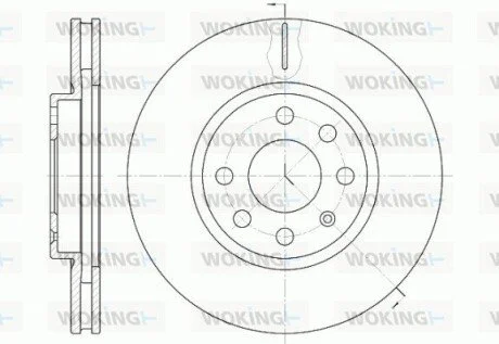 Диск тормозной Opel Corsa C Combo / Meriva A / перед (кратно 2 шт.) WOKING D6611.10