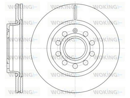 Диск тормозной VAG Octavia II Yeti / Golf V VI Caddy III Jetta III IV / перед (к WOKING D6647.10