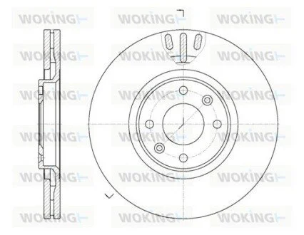 Диск тормозной перед. (Remsa) (кратно 2 шт.) PSA C4 I 207 307 (D6657.10) WOKING D665710