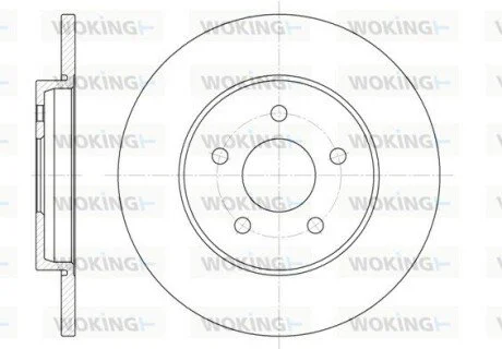 Гальмівний диск задн. XType/Mondeo/Mondeo 00-11 WOKING D6661.00