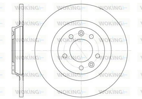 Гальмівний диск (задній) CITROËN C5/PEUGEOT 407/508/607/RCZ 1.6-3.0 04- WOKING D6690.00