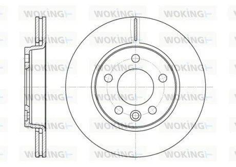 Диск тормозной задний (кратно 2) (Remsa) VW T5 T6 WOKING D6707.10