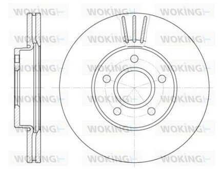Диск тормозной Ford Focus II III C-max I II Grand C-max I / перед WOK WOKING D6710.10