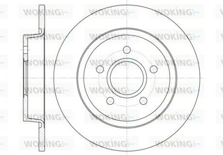 Диск тормозной задний (кратно 2) (Remsa) Ford Focus II C-max WOKING D6712.00