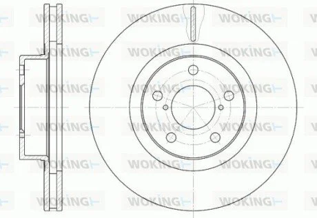 Гальмівний диск задн/пер. Impreza/Outback/Legacy/Forester08- WOKING D6715.10