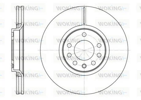 Диск тормозной передний (кратно 2) (Remsa) Opel Astra H Zafira B Meriva B WOKING D6729.10