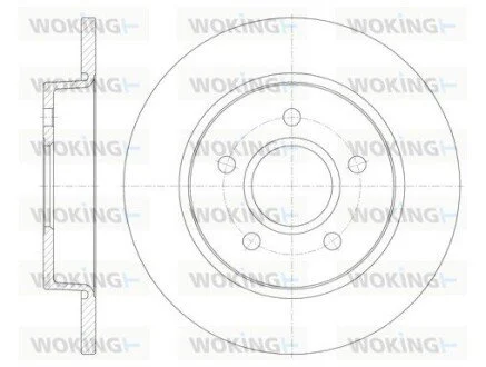 Диск тормозной задний (кратно 2) (Remsa) Ford Focus II C-max WOKING D6846.00