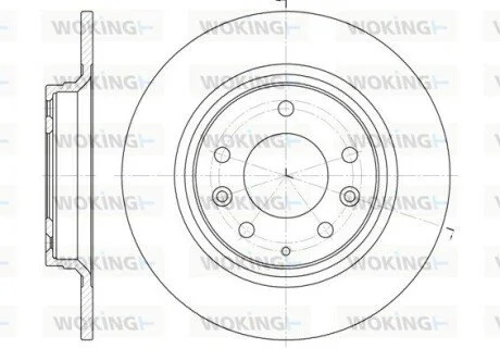Диск тормозной Mazda 6 I II / 626 / 323 / задн WOKING D6881.00