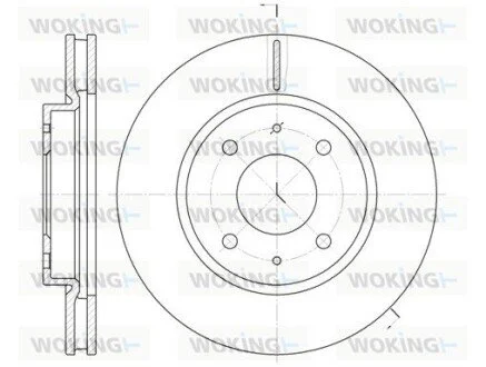 Гальмівний диск перед. Galant/Lancer (99-11) WOKING D6890.10
