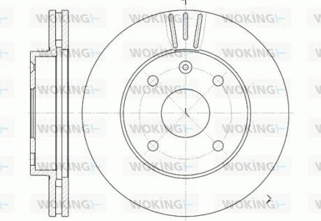 Диск тормозной Chevrolet Lacetti / перед WOKING D6959.10