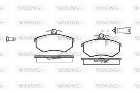 Колодки тормозные дисковые передние Chery Amulet ii 1.8 10-,Chery Amulet ii 2.0 WOKING P034302