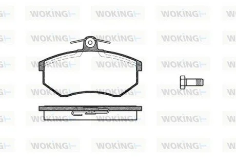 Гальмівні колодки перед. PASSAT B3/B4 /Golf IV 1.8 86-92 (TRW) WOKING P0343.10
