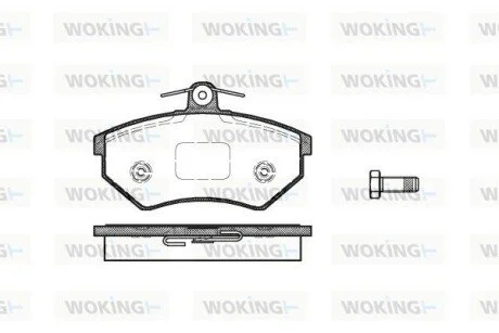 Колодки тормозные дисковые передние Chery Amulet 1.3 03-10,Chery Amulet 1.5 03-1 WOKING P034340