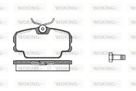 Колодки тормозные WOKING P0453.00