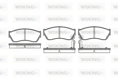 Колодки гальмівні WOKING P0473.22