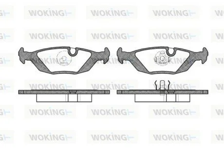 Гальмівні колодки зад. BMW 5(E34)/ 7(E32) (ATE) WOKING P0553.00