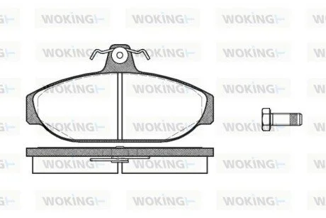 Колодки гальмівні WOKING P0563.00