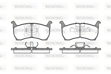 Колодки тормозные WOKING P0643.00