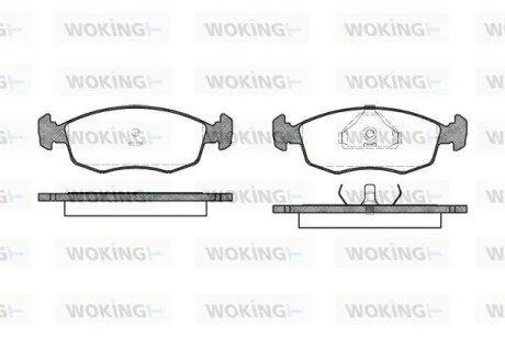 Гальмівні колодки перед. Ford Escort/Sierra 84-99 (ATE) WOKING P0723.00