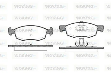 Колодки тормозные дисковые Fiat Doblo I / перед ATE ver. WOKING P0723.30
