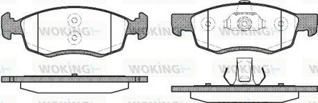 Колодки тормозные дисковые передние Dacia Logan 1.5 04-,Dacia Logan 1.5 08- (P07 WOKING P072332