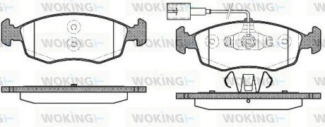 Колодки тормозные дисковые передние Fiat 500 0.9 07-,Fiat 500 c 0.9 09-,Fiat Gra WOKING P072352