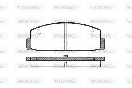 Гальмівні колодки зад. Mazda 6/626 1.8-2.5 99-13 WOKING P0793.20