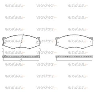 Колодки гальмівні WOKING P0843.02