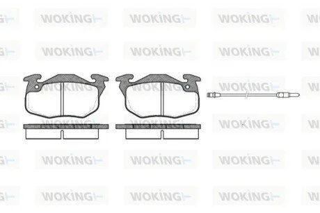 Колодки тормозные WOKING P092312