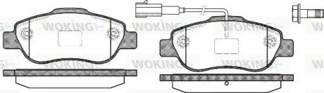Колодки тормозные дисковые VAG Golf VII Passat B8 Tiguan II / PSA Nemo Bipper 08 WOKING P1000311