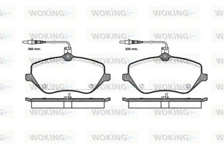 Гальмівні колодки WOKING P1001304