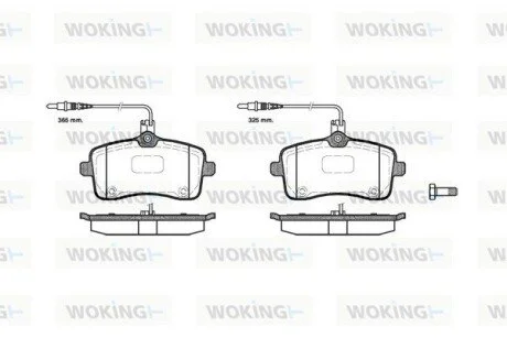 Гальмівні колодки WOKING P1002304