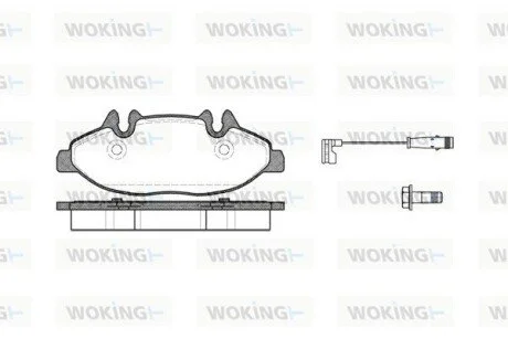 Колодки тормозные дисковые MB Vito 639 / перед WOKING P10093.02