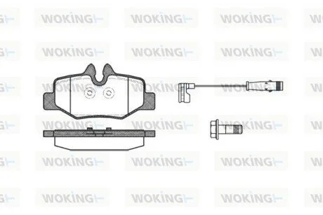Колодки тормозные дисковые MB Vito 639 / задн Bosch ver. WOKING P10103.02