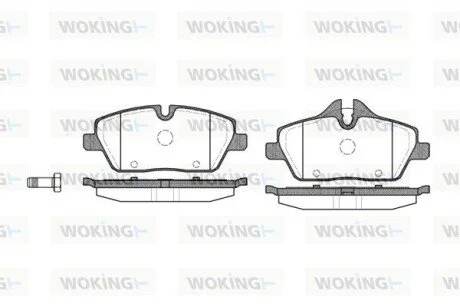 Колодки тормозные дисковые Mini Cooper, One, Clubman 08> / перед WO WOKING P10313.00