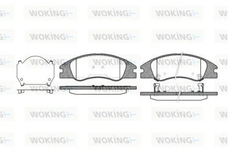Гальмівні колодки передні Hyundai Accent/Kia Rio 05- (mando) WOKING P10343.02